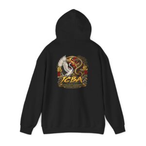 Crane & Snake Logo Hoodie — Vintage Martial Arts Graphic Sweatshirt