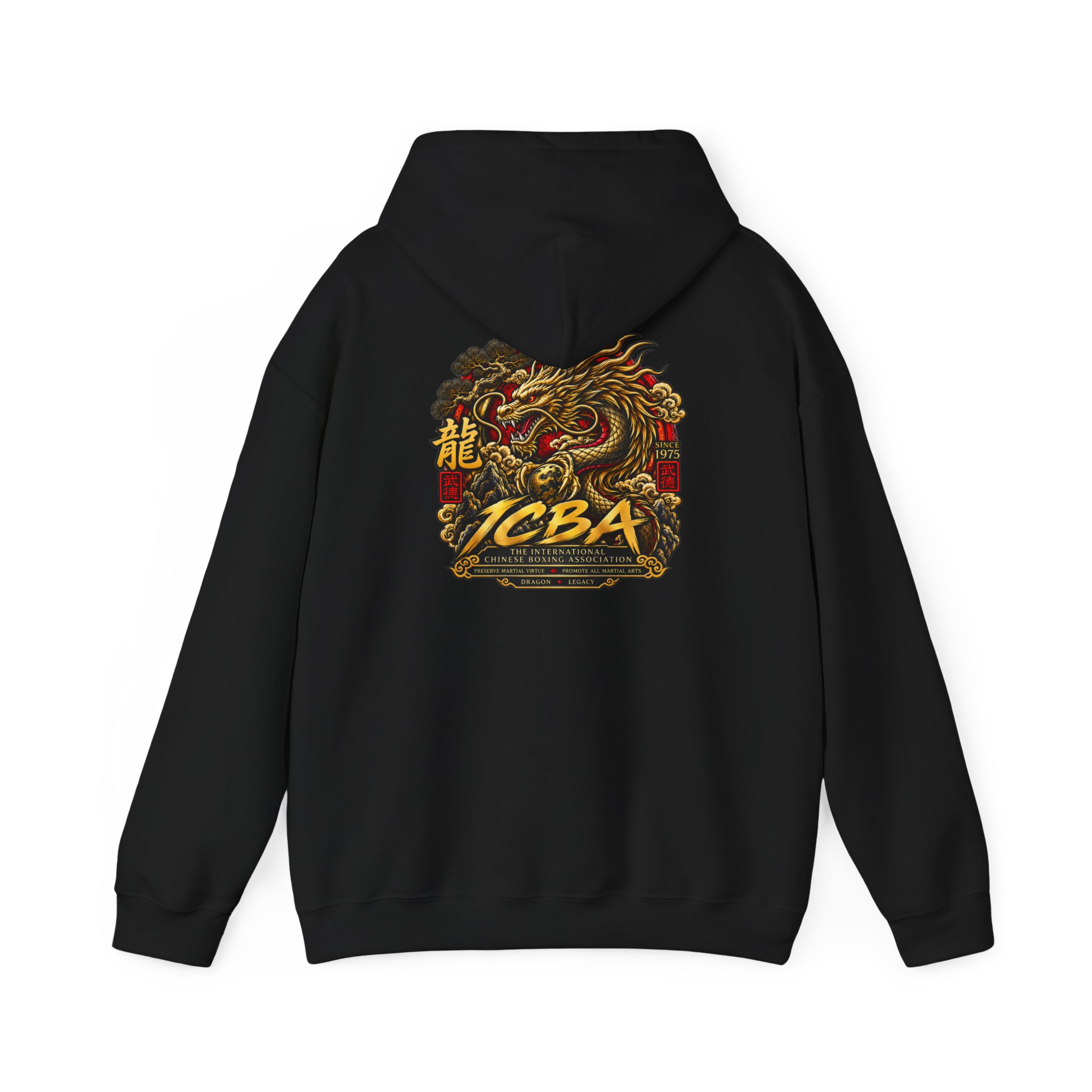 Dragon Logo Hoodie — Vintage Martial Arts Graphic Sweatshirt - Image 3