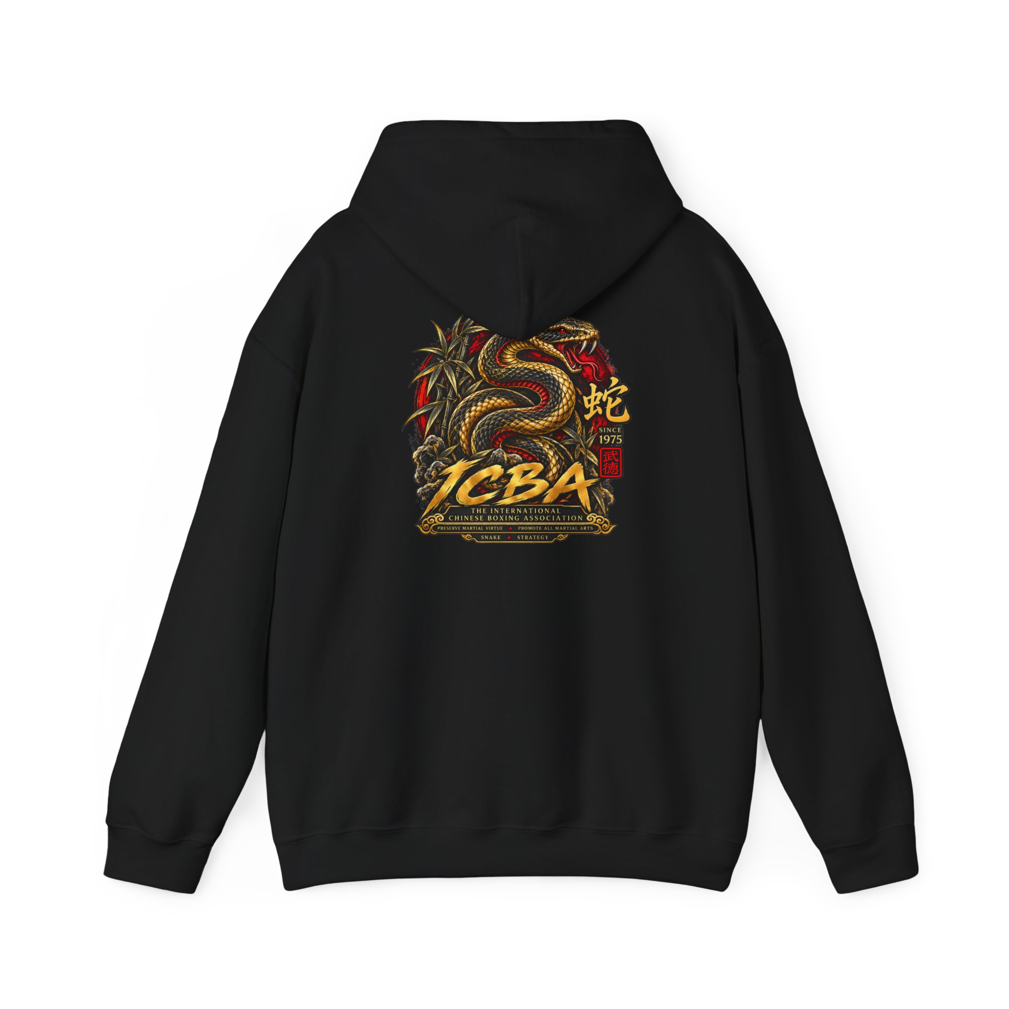 Snake Logo Hoodie — Vintage Martial Arts Graphic Sweatshirt - Image 3
