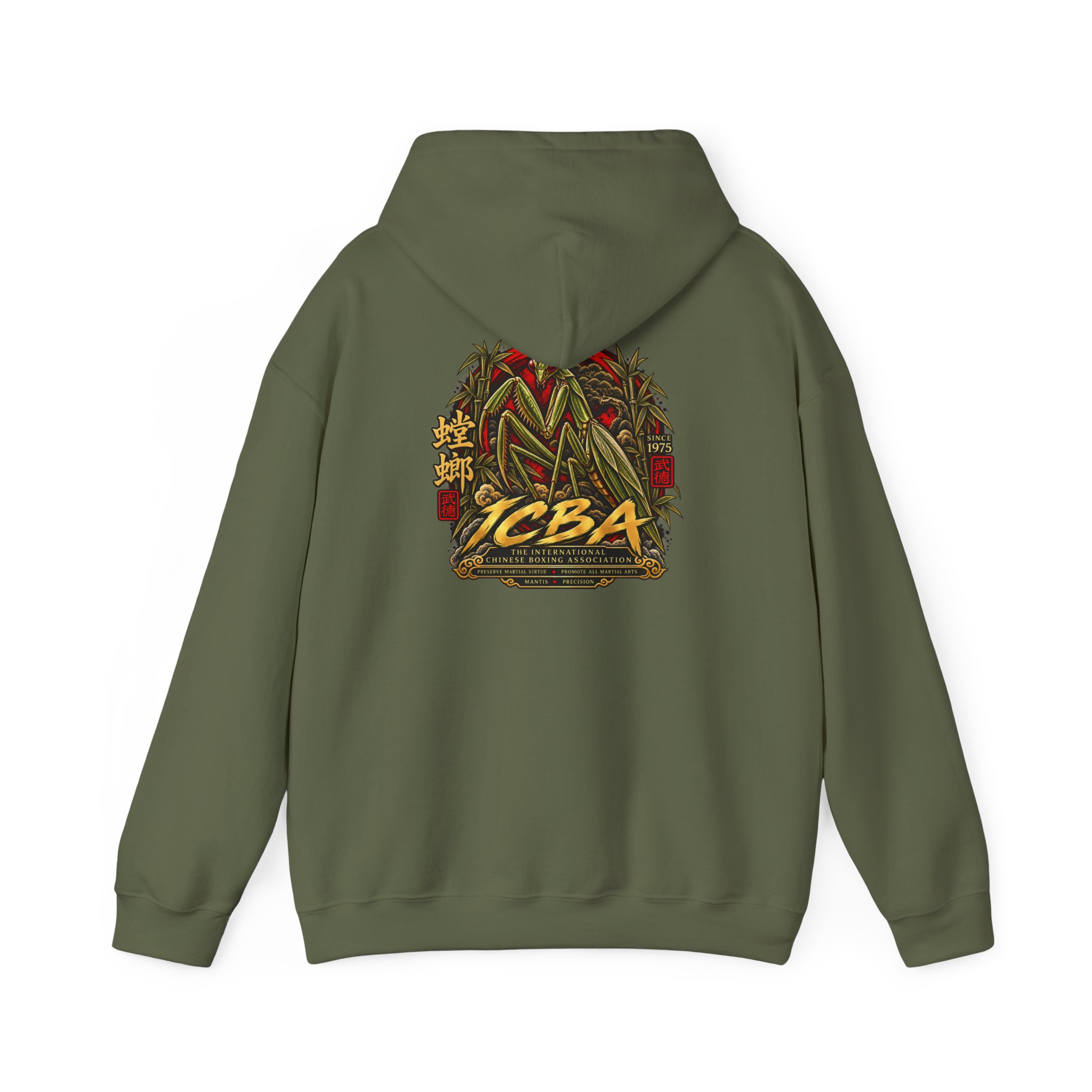 Preying Mantis Logo Hoodie — Vintage Martial Arts Graphic Sweatshirt - Image 10