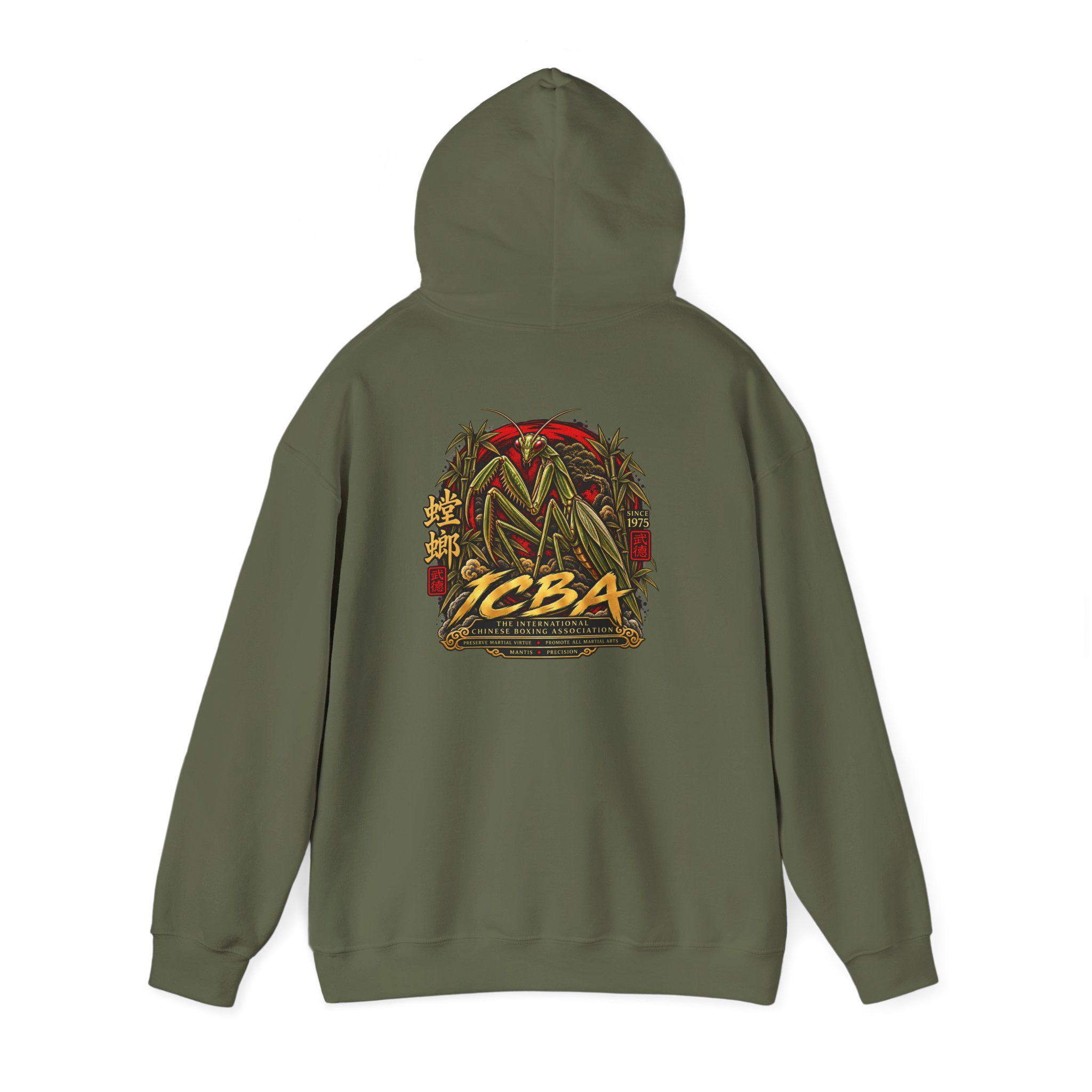 Preying Mantis Logo Hoodie — Vintage Martial Arts Graphic Sweatshirt - Image 11