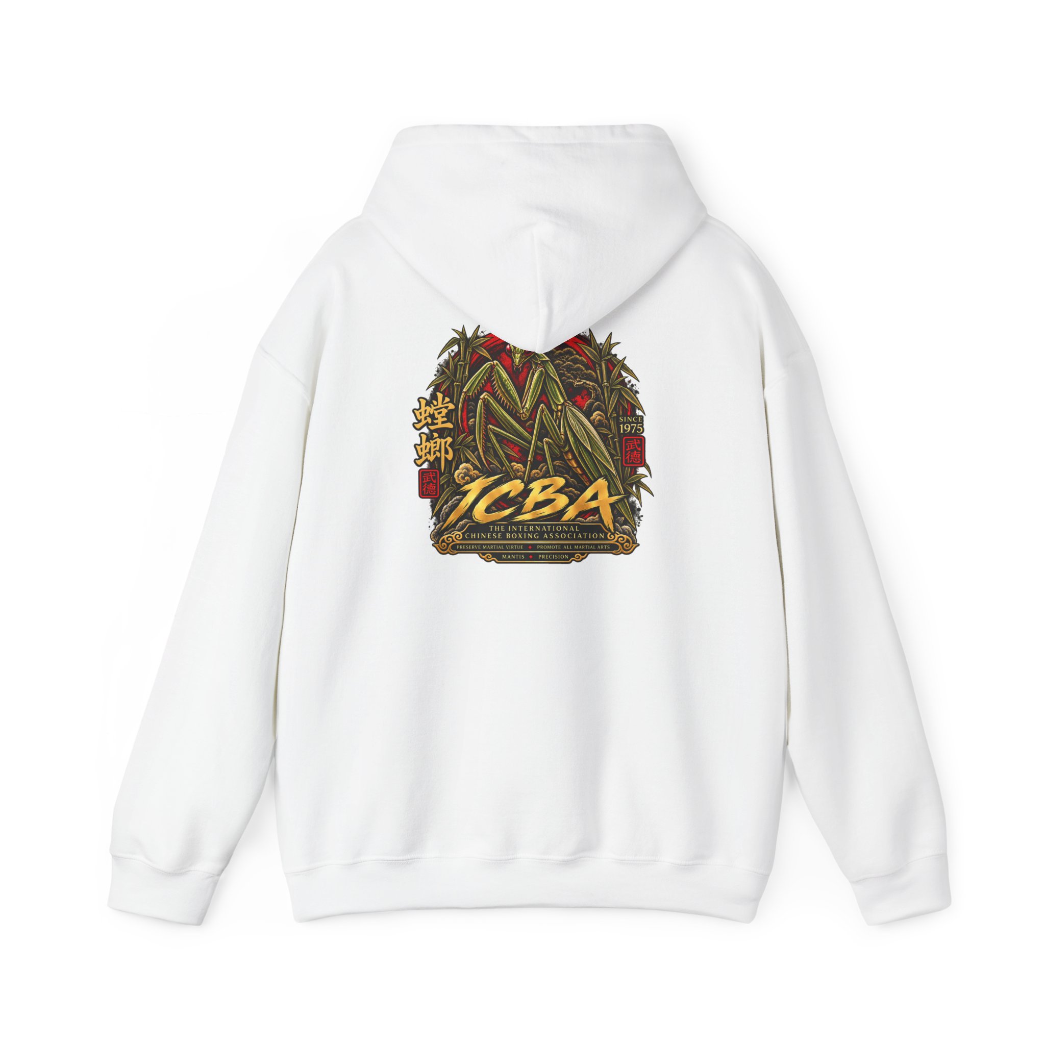 Preying Mantis Logo Hoodie — Vintage Martial Arts Graphic Sweatshirt - Image 6