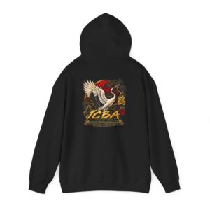 Crane Logo Hoodie — Vintage Martial Arts Graphic Sweatshirt