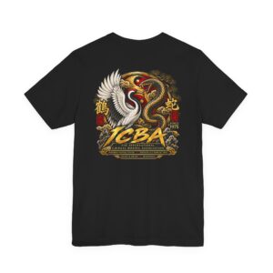 Crane & Snake Crest T-Shirt — ICBA Martial Arts Vintage Asian-Inspired Graphic Tee