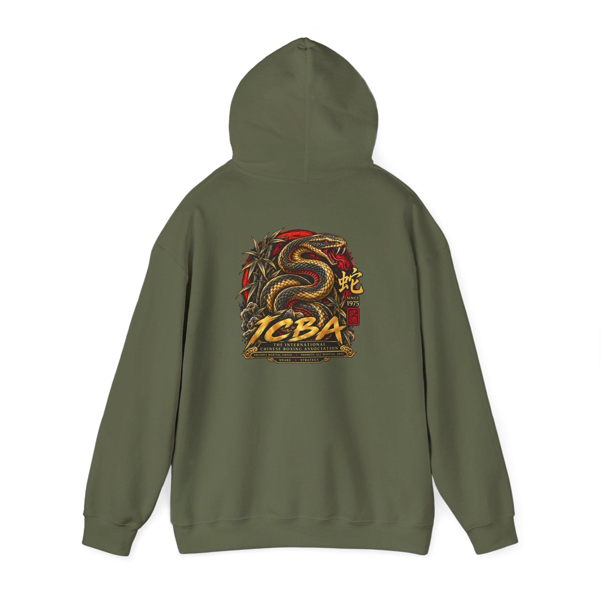 Snake Logo Hoodie — Vintage Martial Arts Graphic Sweatshirt - Image 11